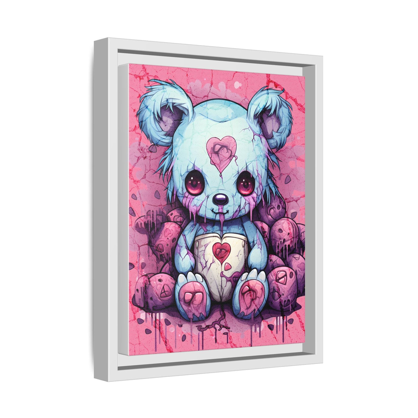 Sinister Teddy - Framed Matte Canvas Print