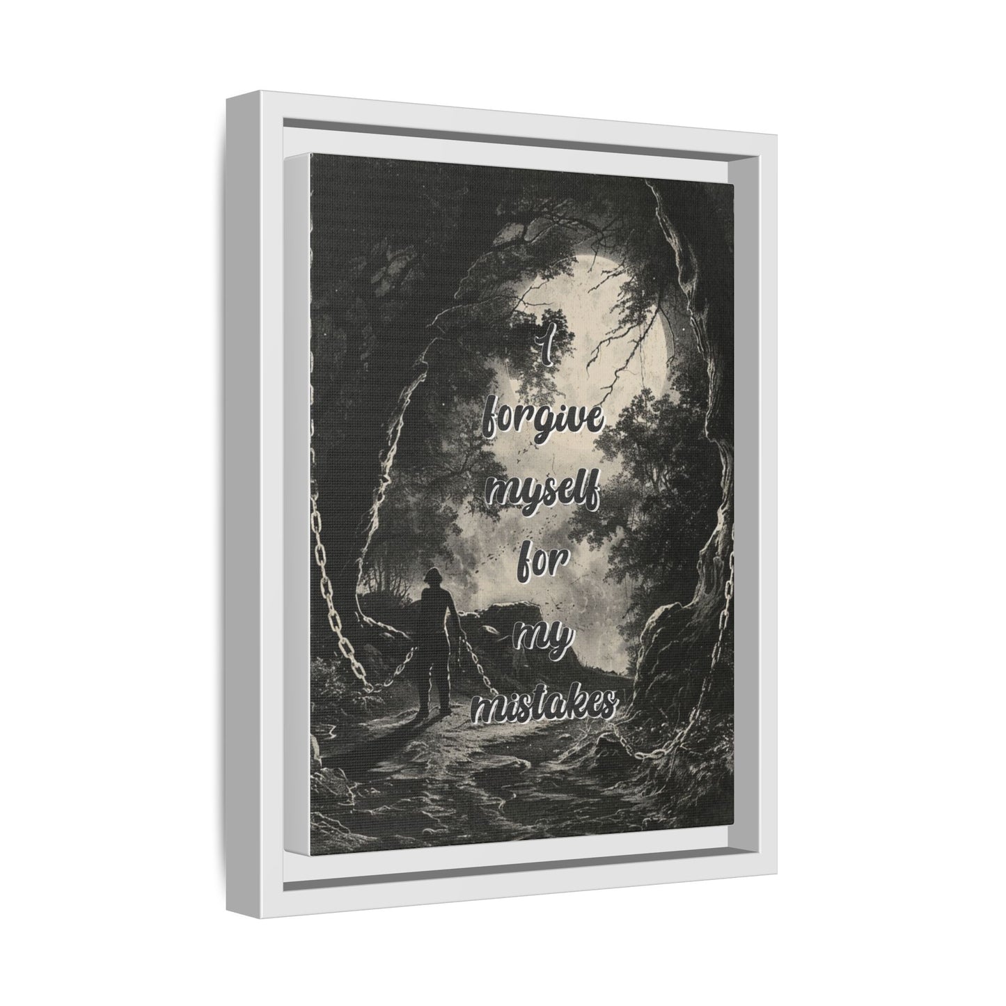 I Forgive Myself - Positive Affirmation Framed Matte Canvas Print