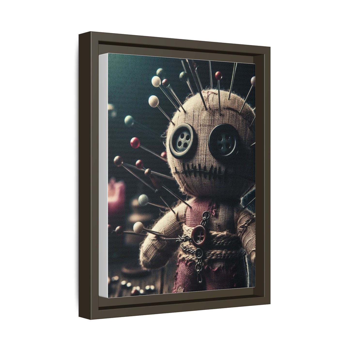 Sinister Charm - Gothic Framed Matte Canvas Print