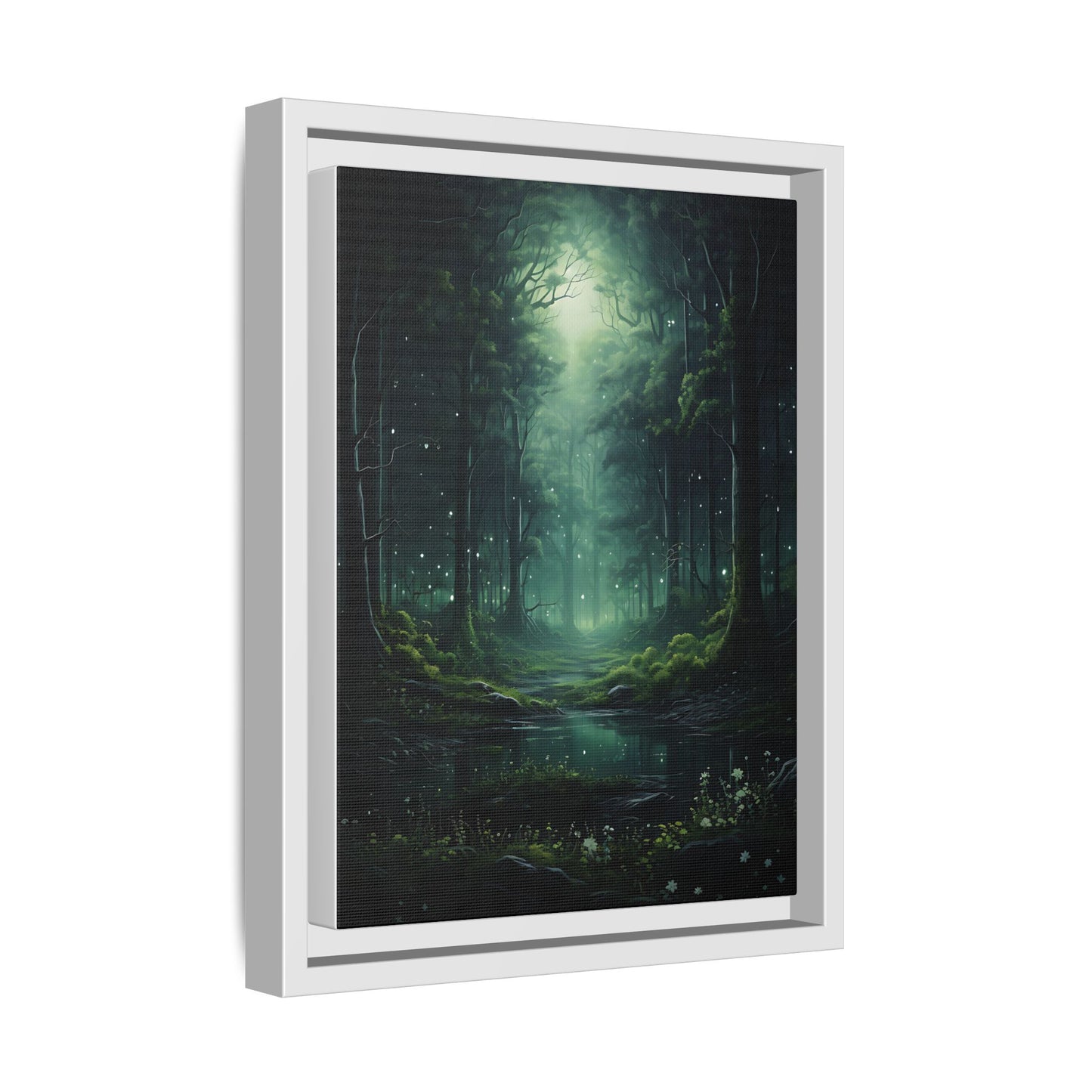 Fireflies - Gothic Framed Matte Canvas Print