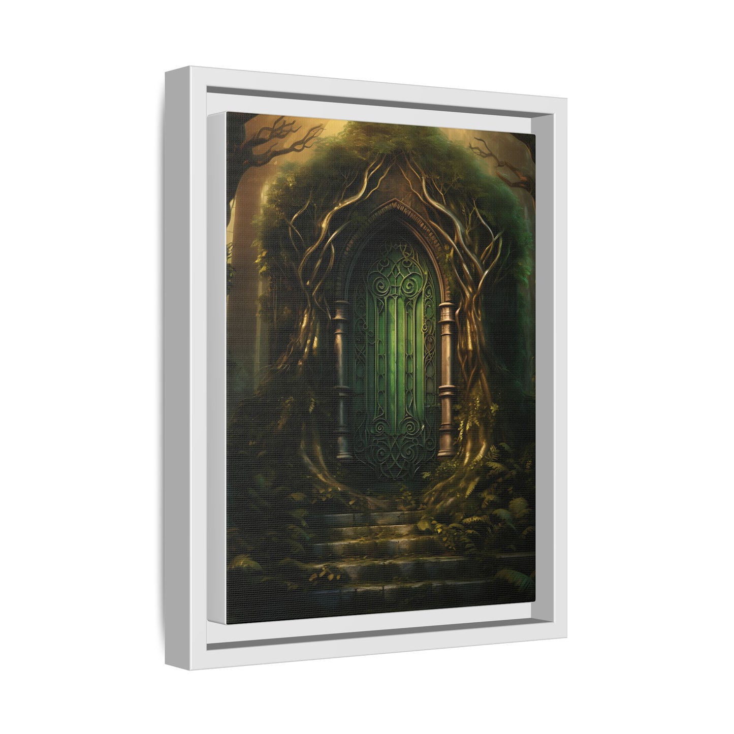 Golden Archway - Gothic Framed Matte Canvas Print