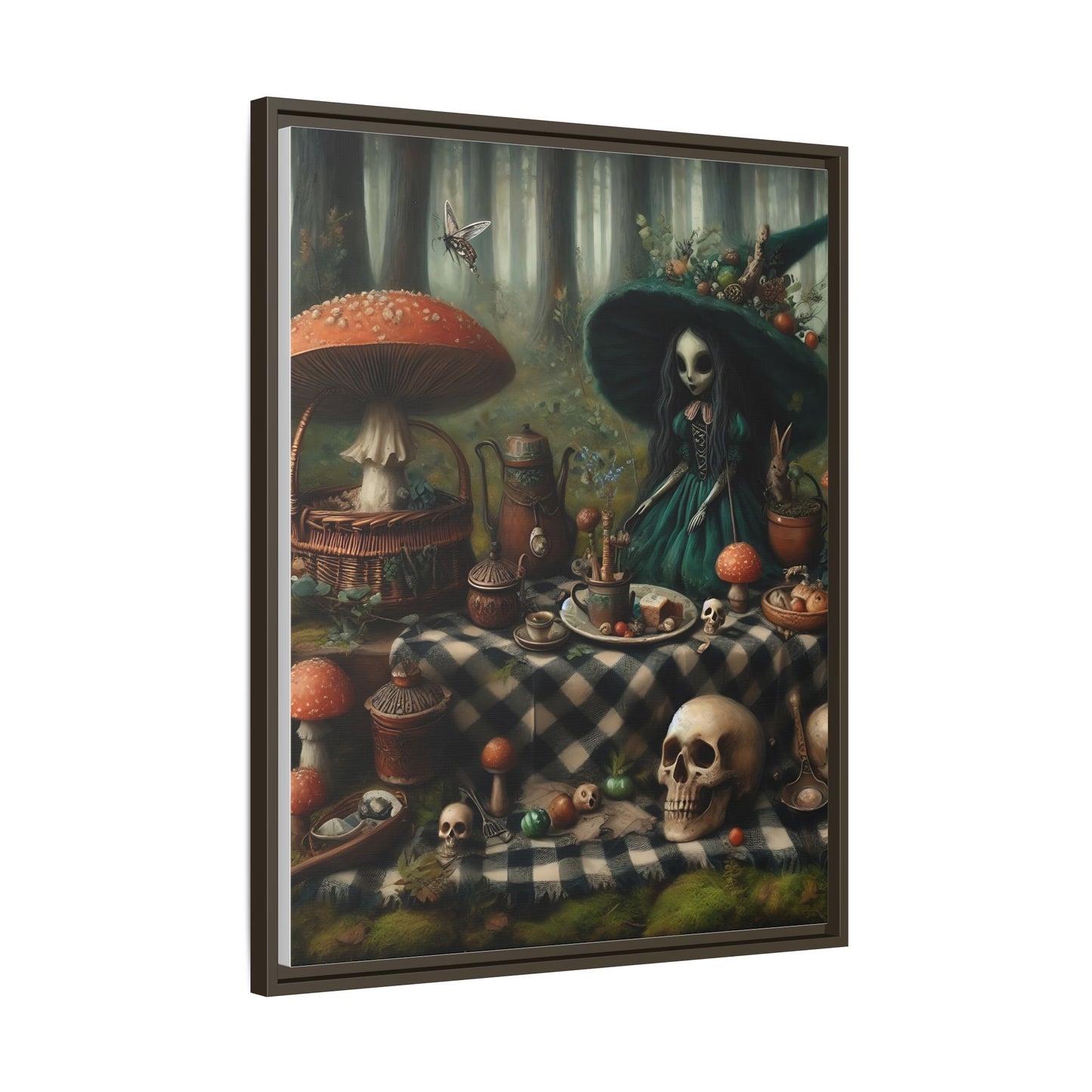 Forest Tea Party - Framed Matte Canvas Print