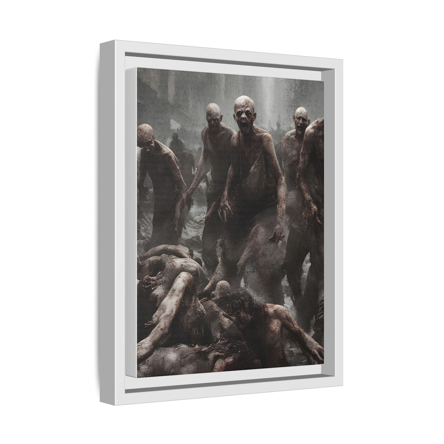 The Horde Approaches - Framed Matte Canvas Print