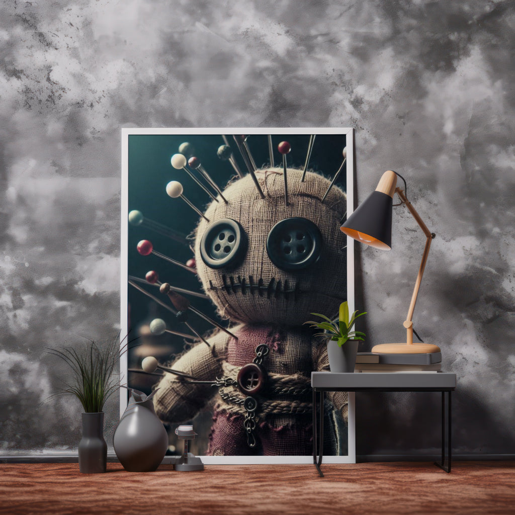 Sinister Charm - Gothic Framed Matte Canvas Print