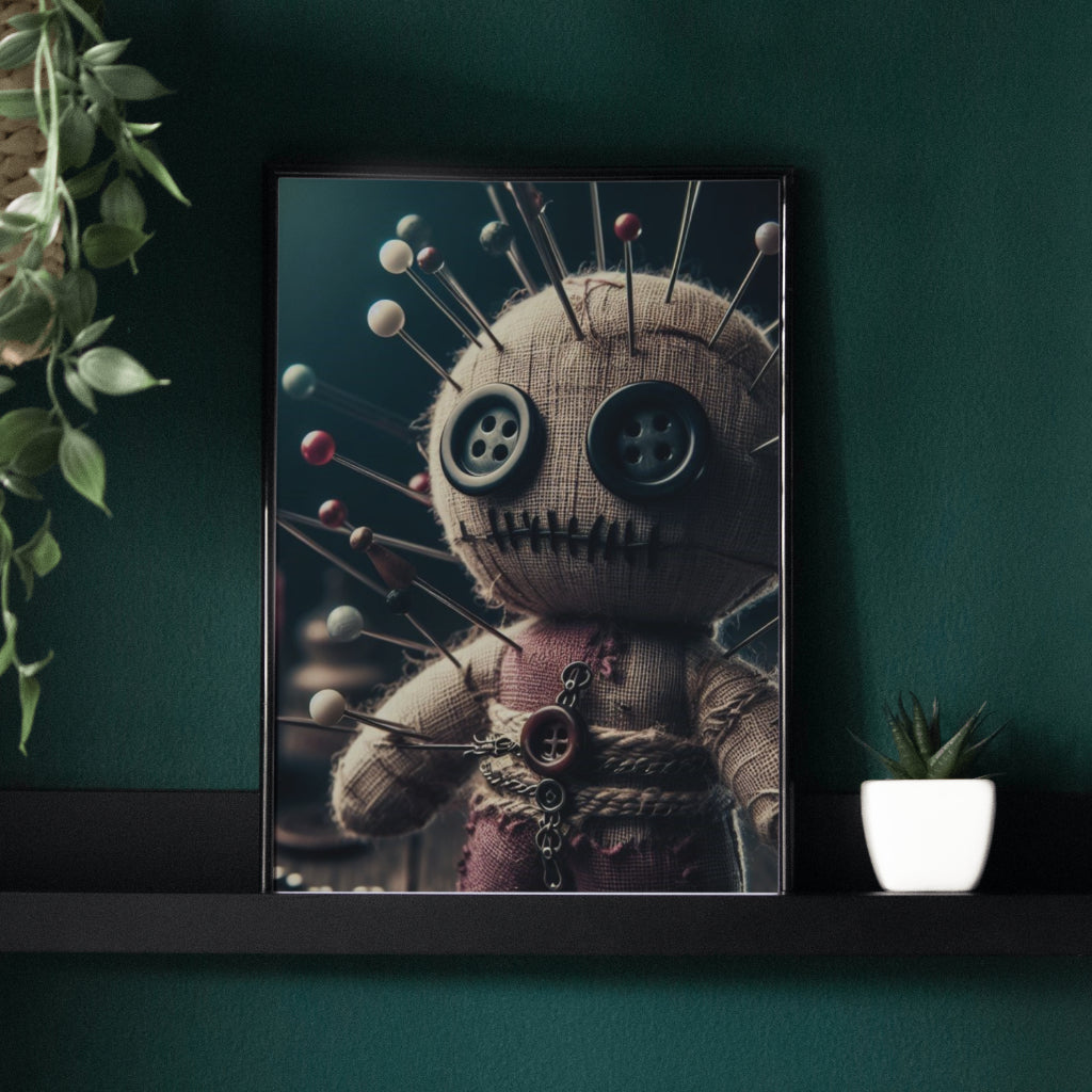 Sinister Charm - Gothic Framed Matte Canvas Print