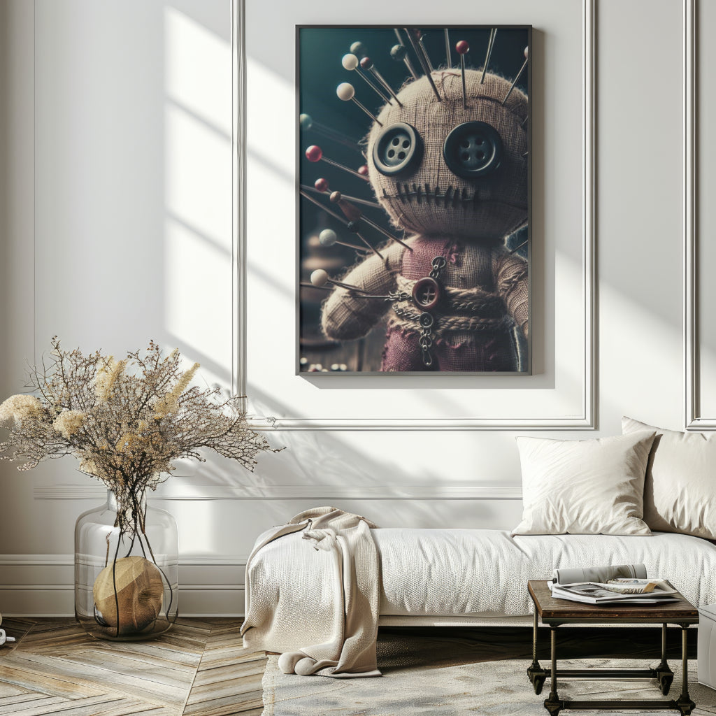 Sinister Charm - Gothic Framed Matte Canvas Print