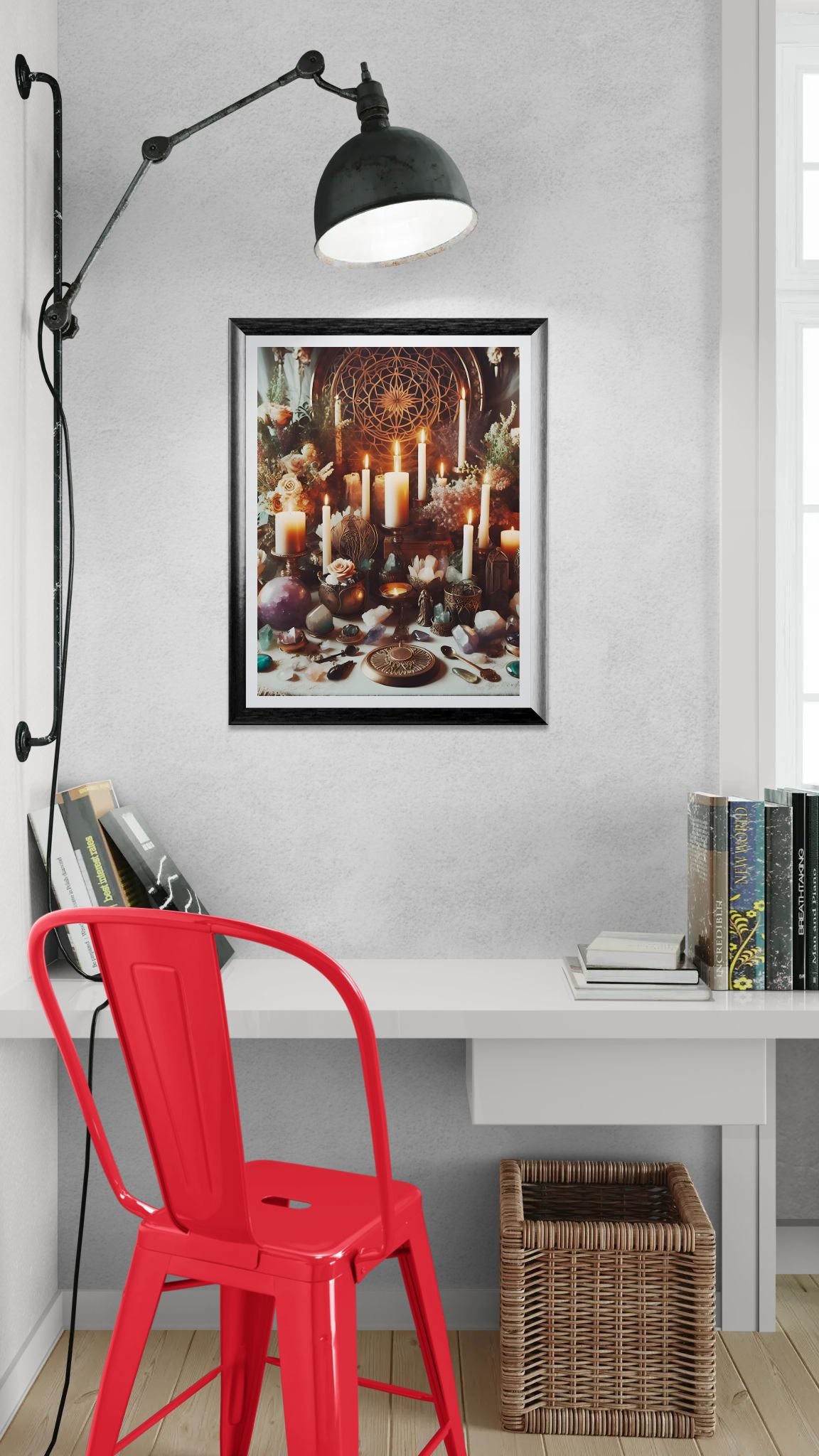Wiccan Altar - Gothic Framed Matte Canvas Print