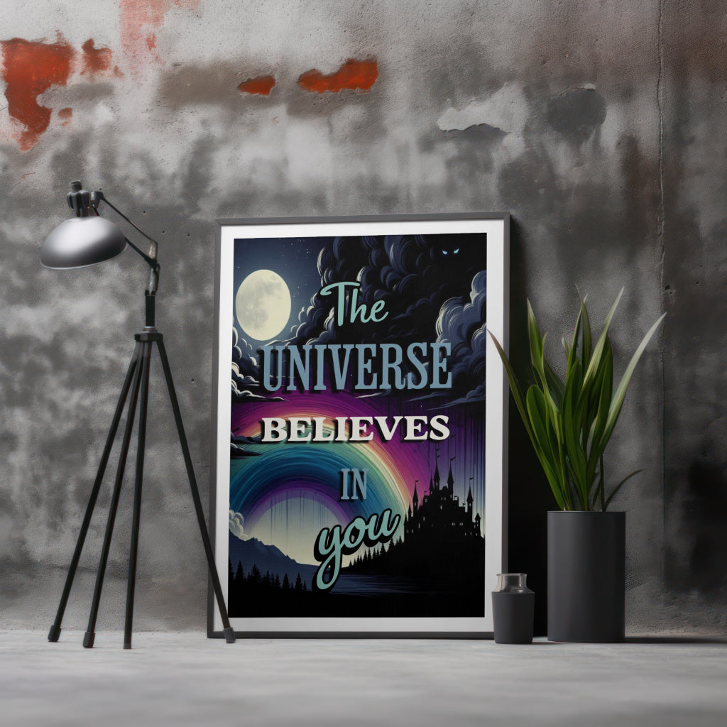 The Universe - Positive Affirmation Framed Matte Canvas Print