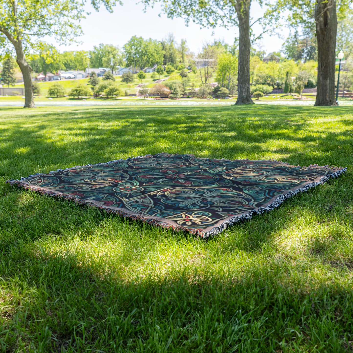Velvet Nocturne - Woven Throw Blanket