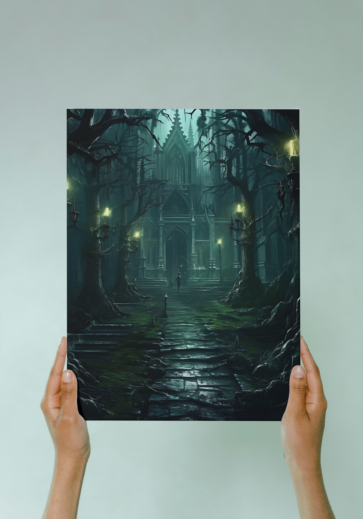 Abandoned Castle - Framed Matte Canvas Print