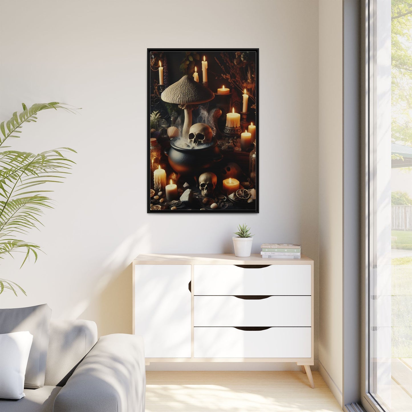 Witches Cauldron - Gothic Framed Matte Canvas Print