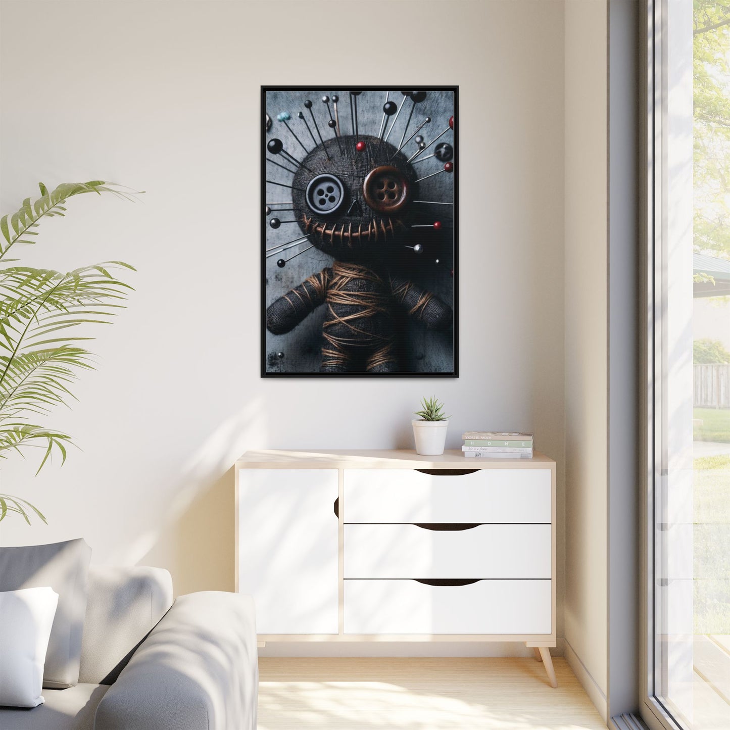 Charmed Mischief - Gothic Framed Matte Canvas Print