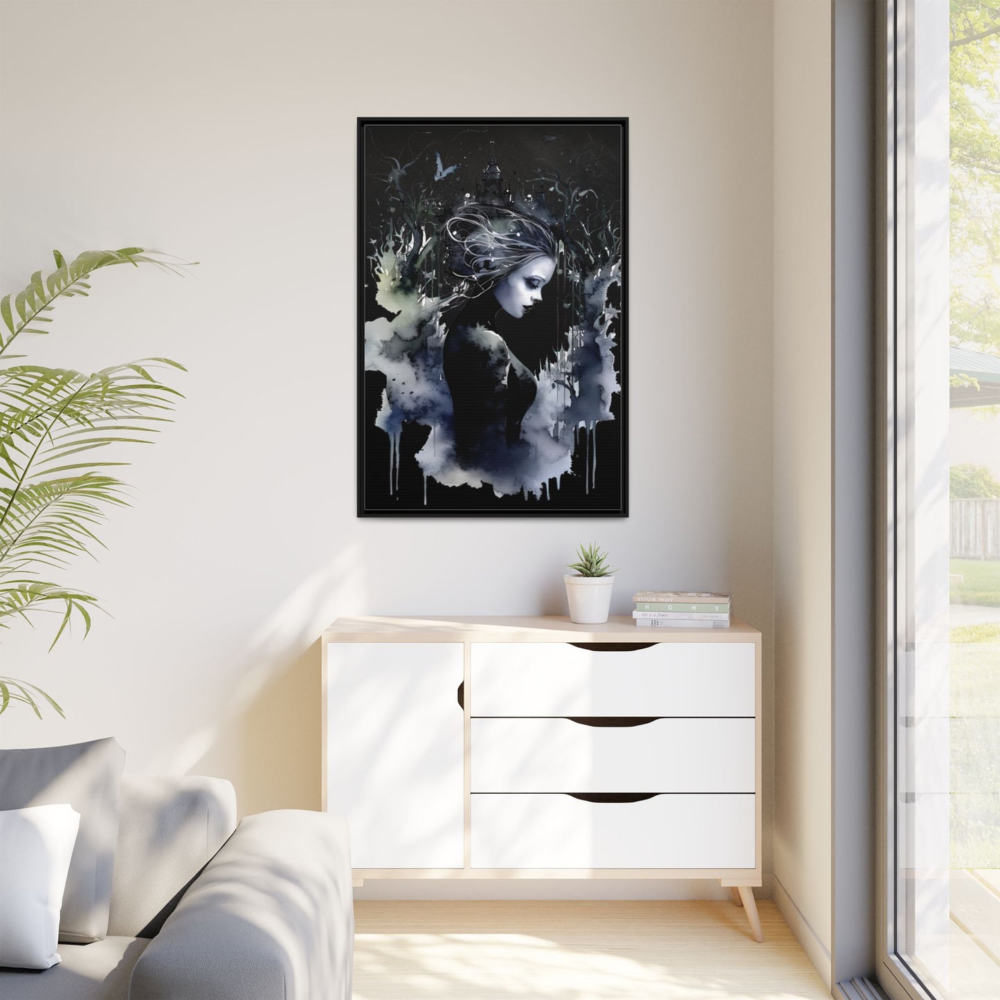 Veil of Shadows - Framed Matte Canvas Print