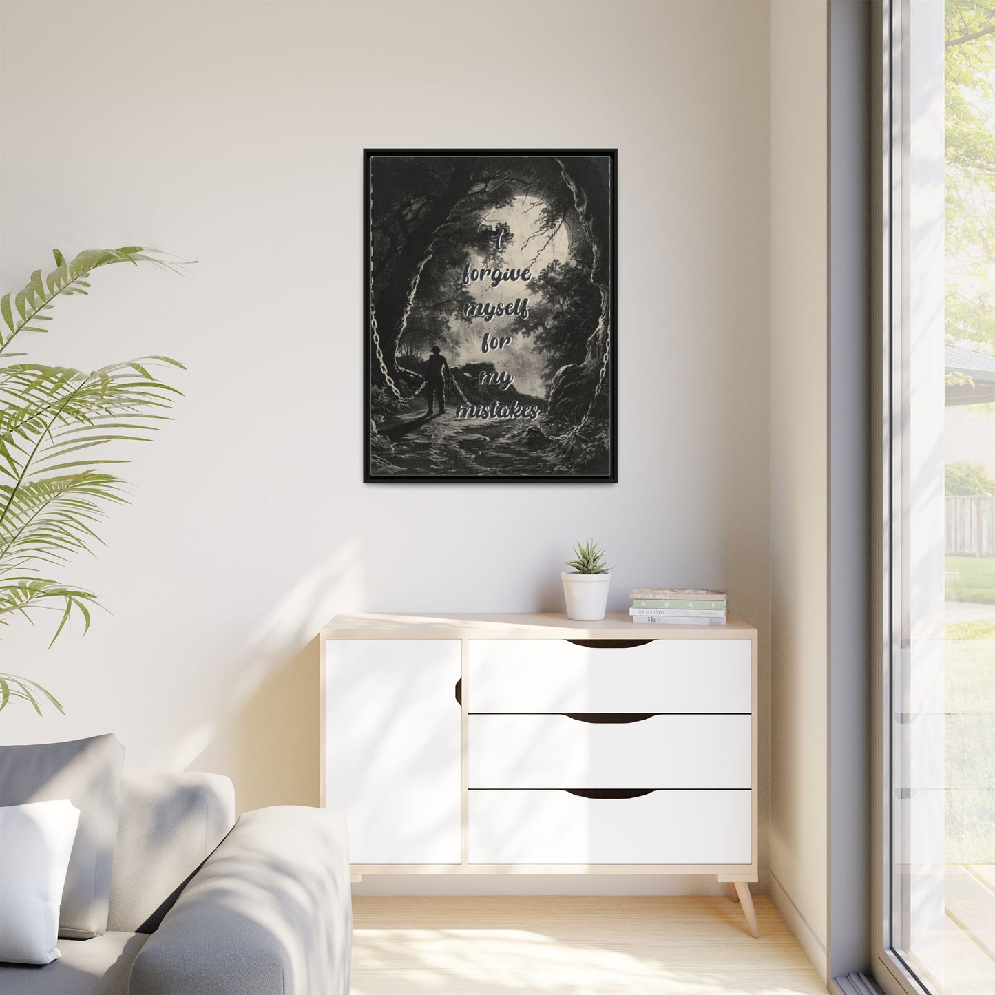 I Forgive Myself - Positive Affirmation Framed Matte Canvas Print