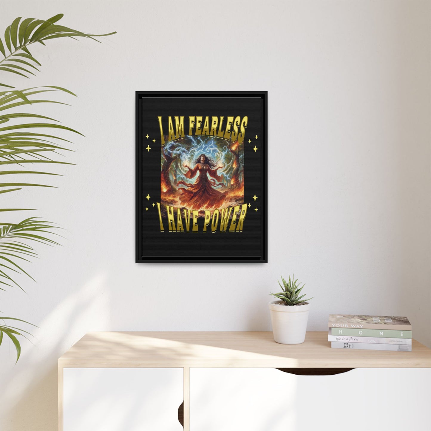 I Am Fearless - Gothic Framed Matte Canvas Print