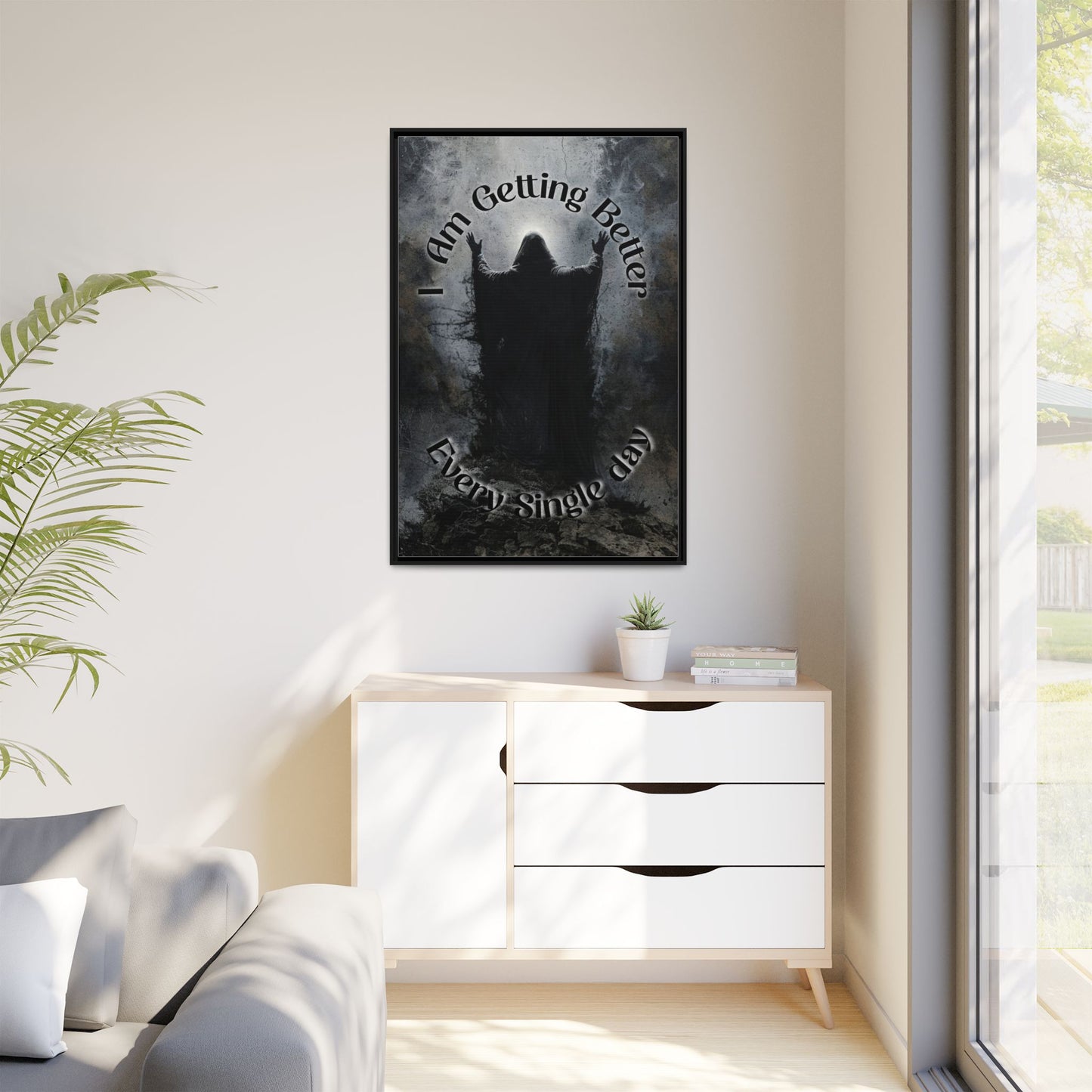 I Am Getting Better - Gothic Framed Matte Canvas Print