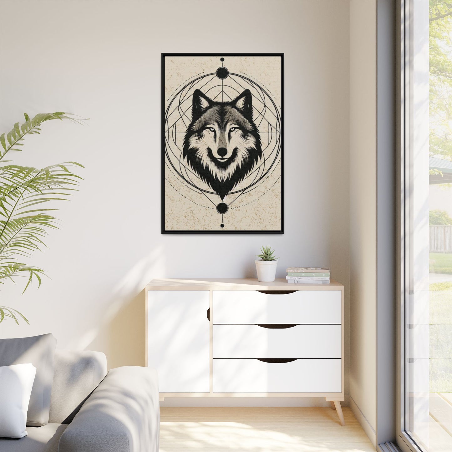 Lunar Majesty - Gothic Framed Matte Canvas Print