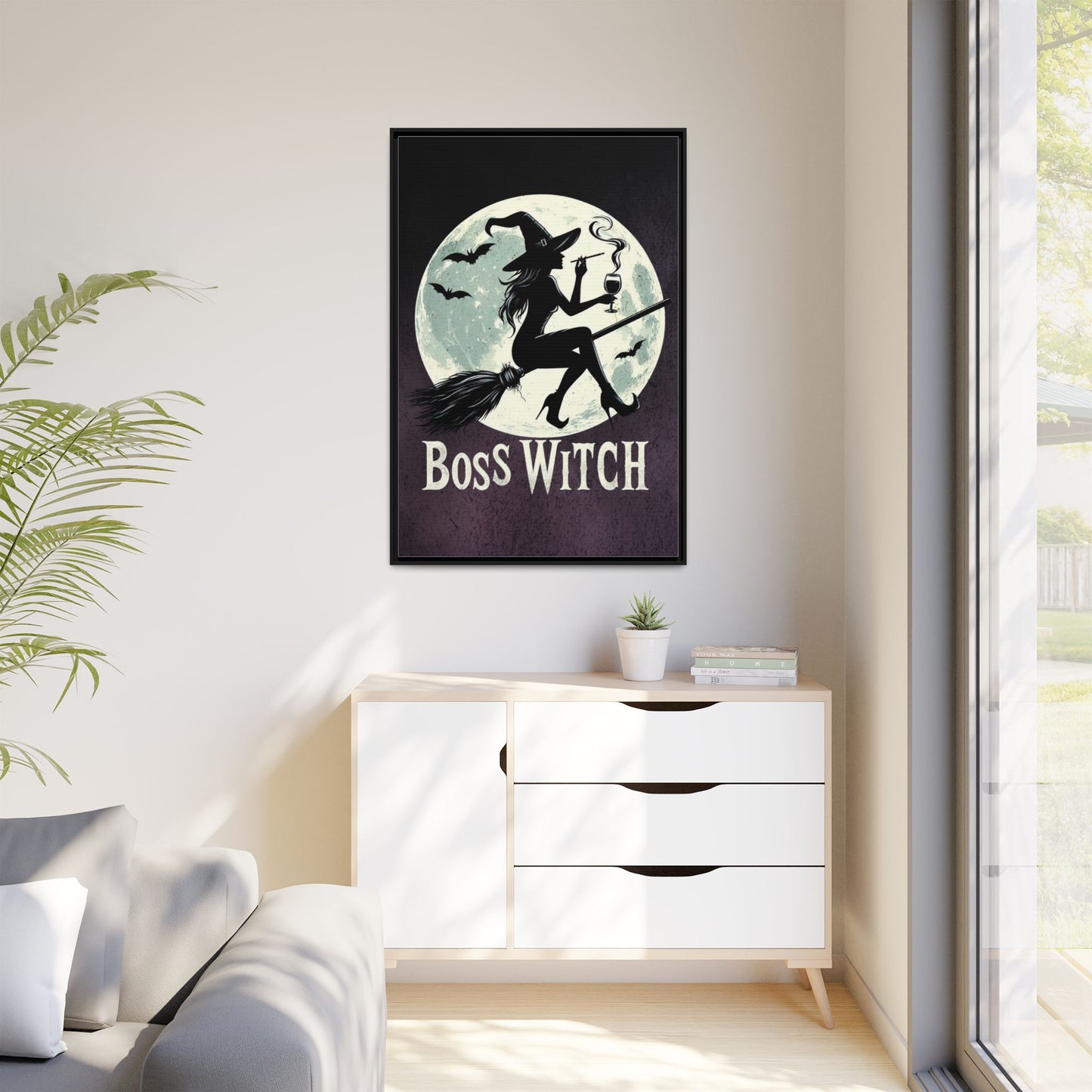 Boss Witch - Framed Matte Canvas Print
