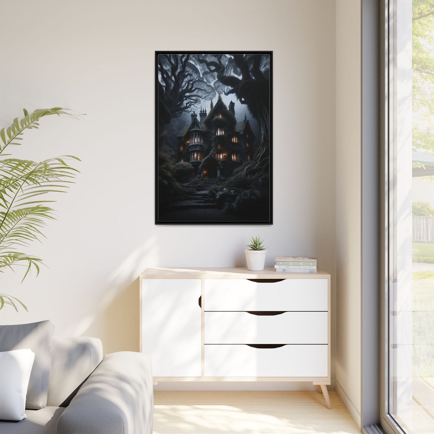 Shadowed Sanctuary - Framed Matte Canvas Print