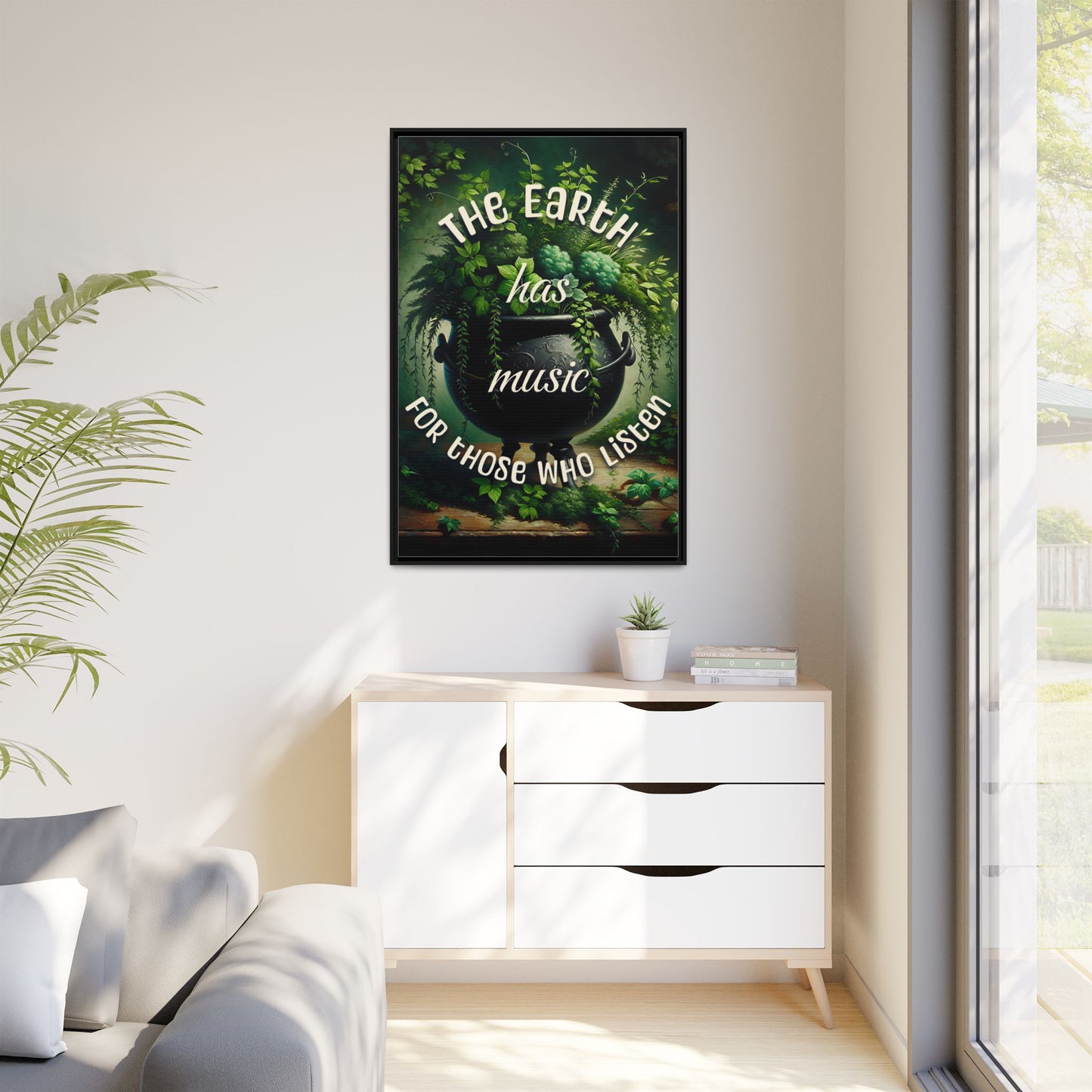 Earth Music - Framed Canvas Wall Art