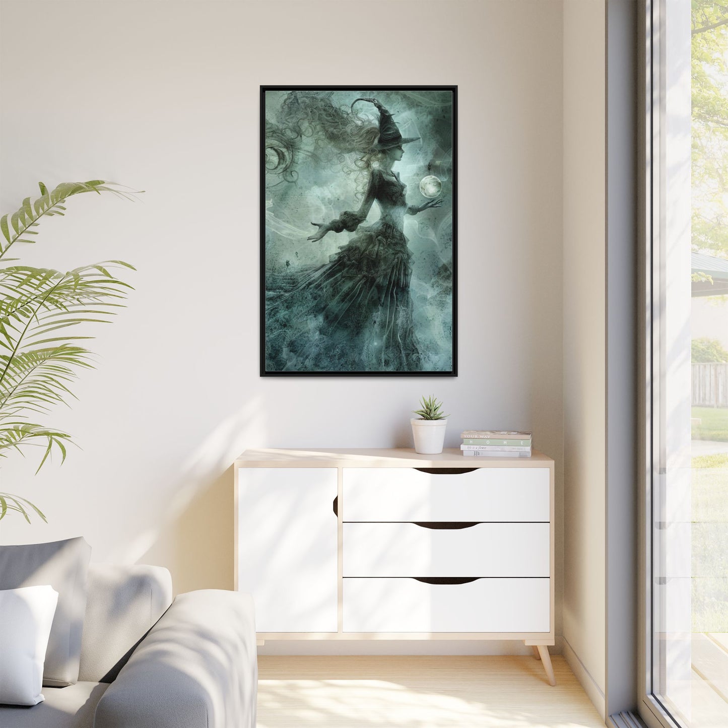 Mistweaver Enchantress - Gothic Framed Matte Canvas Print
