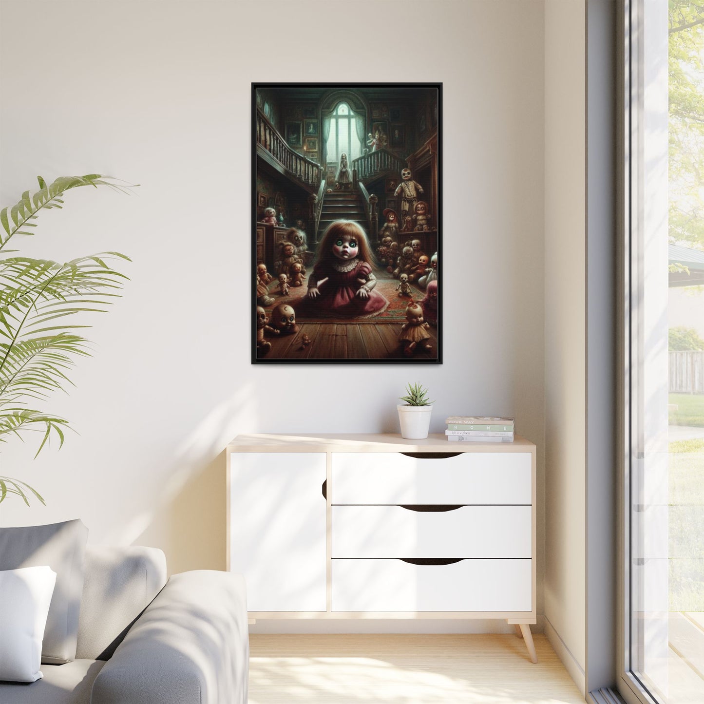 Haunted Playthings - Framed Matte Canvas Print