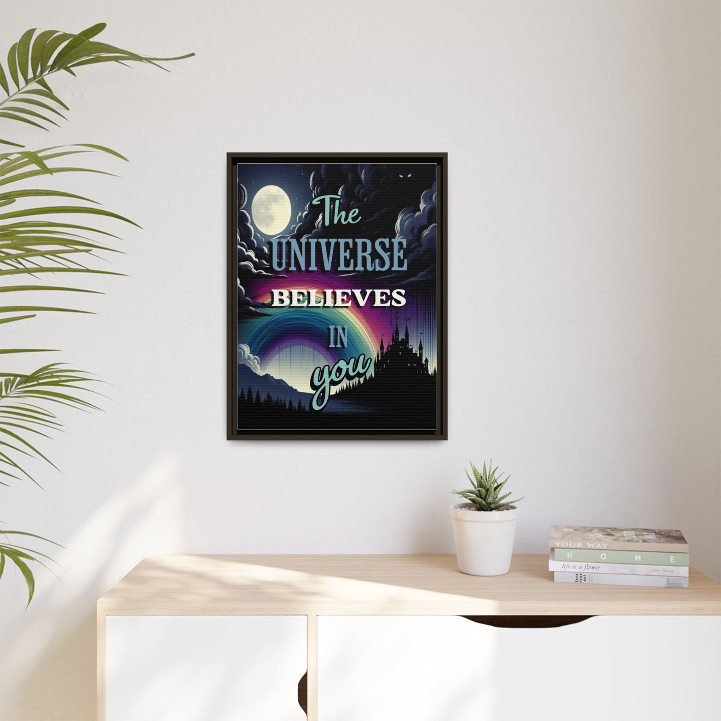 The Universe - Positive Affirmation Framed Matte Canvas Print