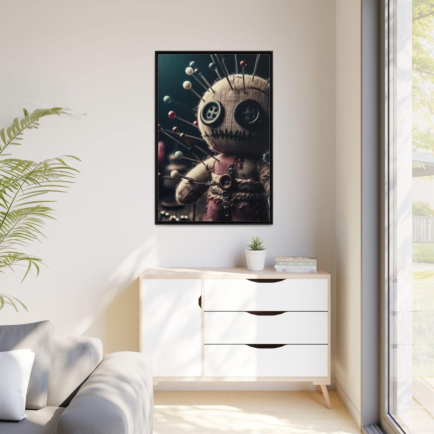 Sinister Charm - Gothic Framed Matte Canvas Print