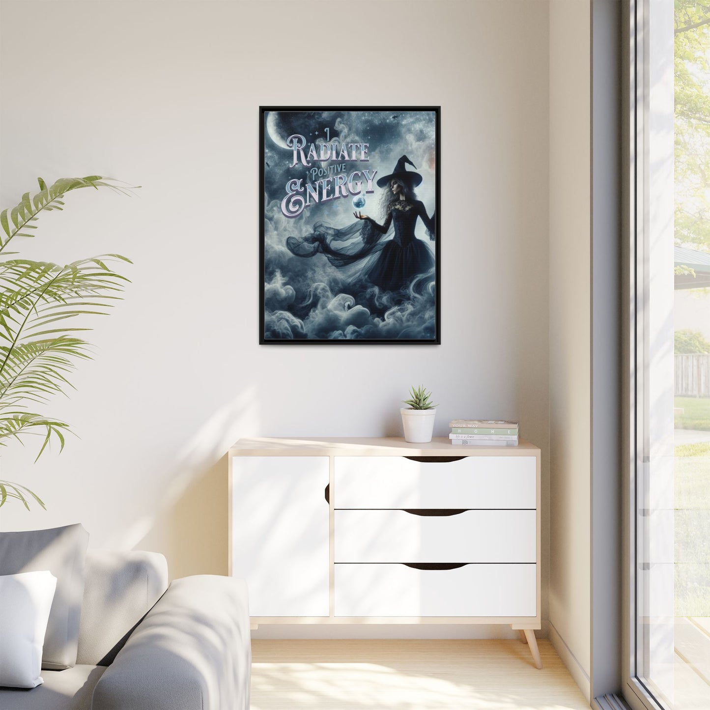 I Radiate Positive Energy - Positive Affirmation Framed Matte Canvas Print