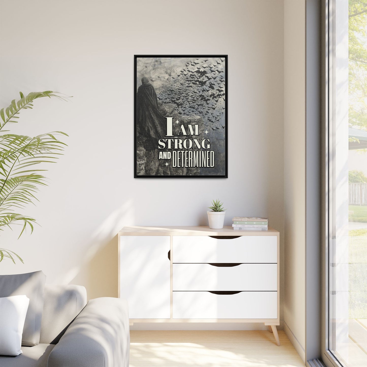 I am Strong - Gothic Framed Matte Canvas Print