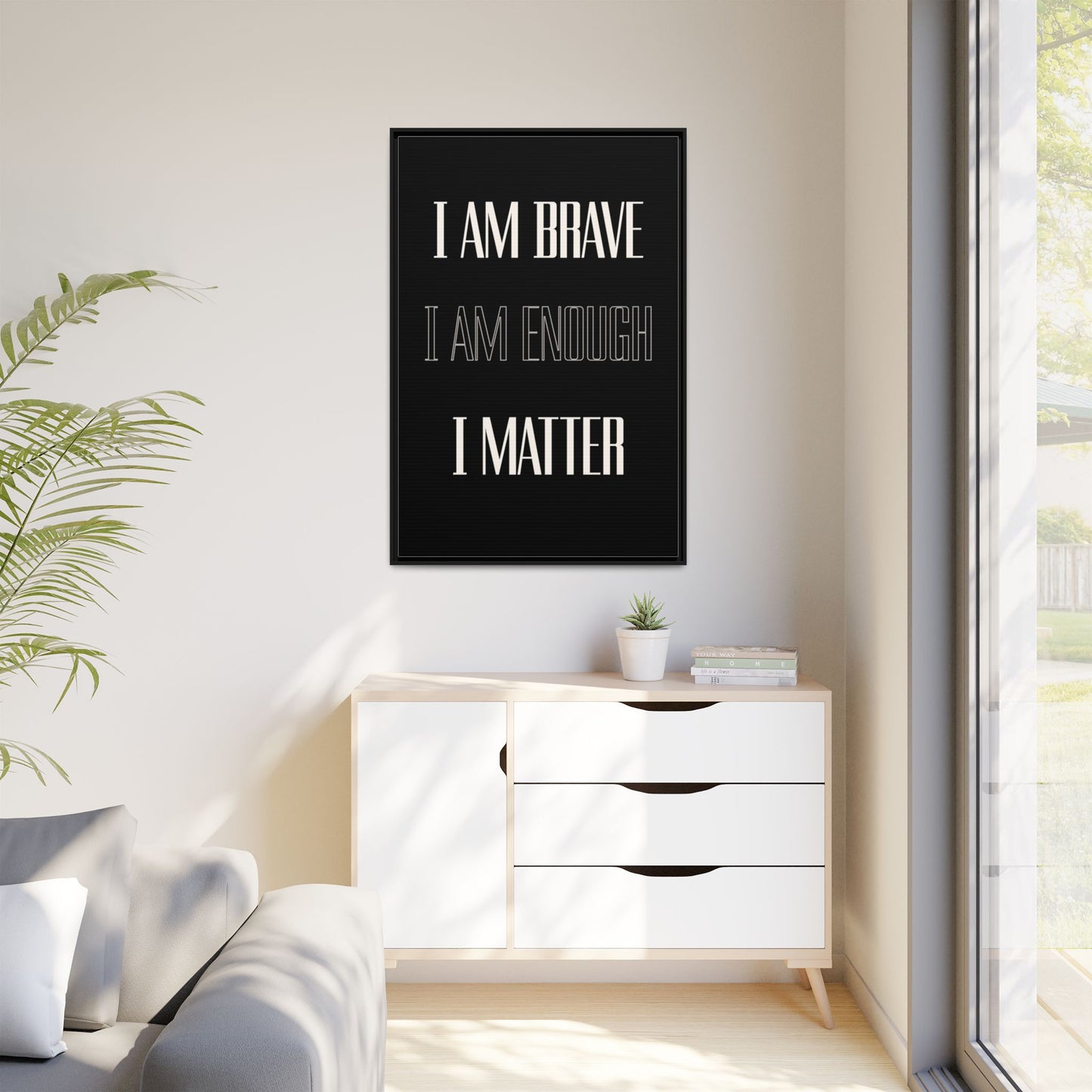 I Am Brave - Gothic Framed Matte Canvas Print