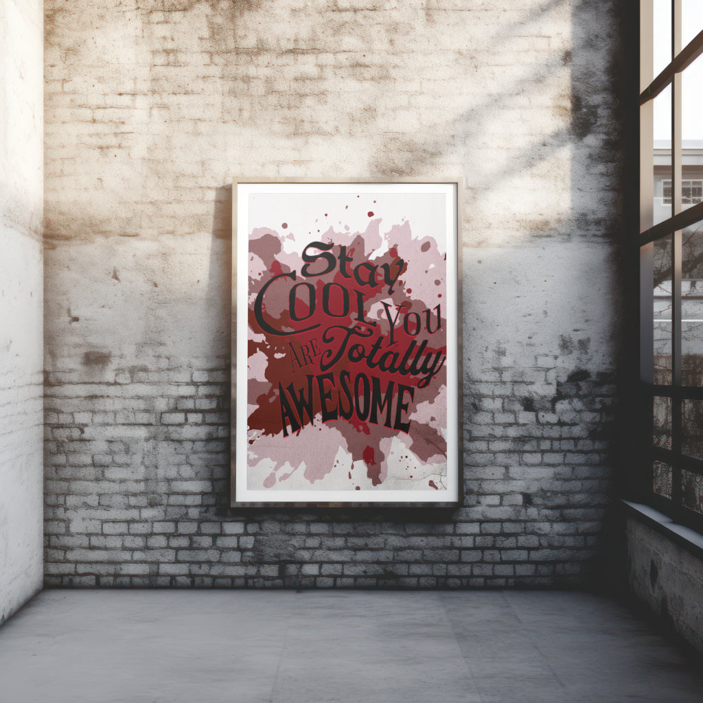 Totally Awesome - Positive Affirmation Framed Matte Canvas Print