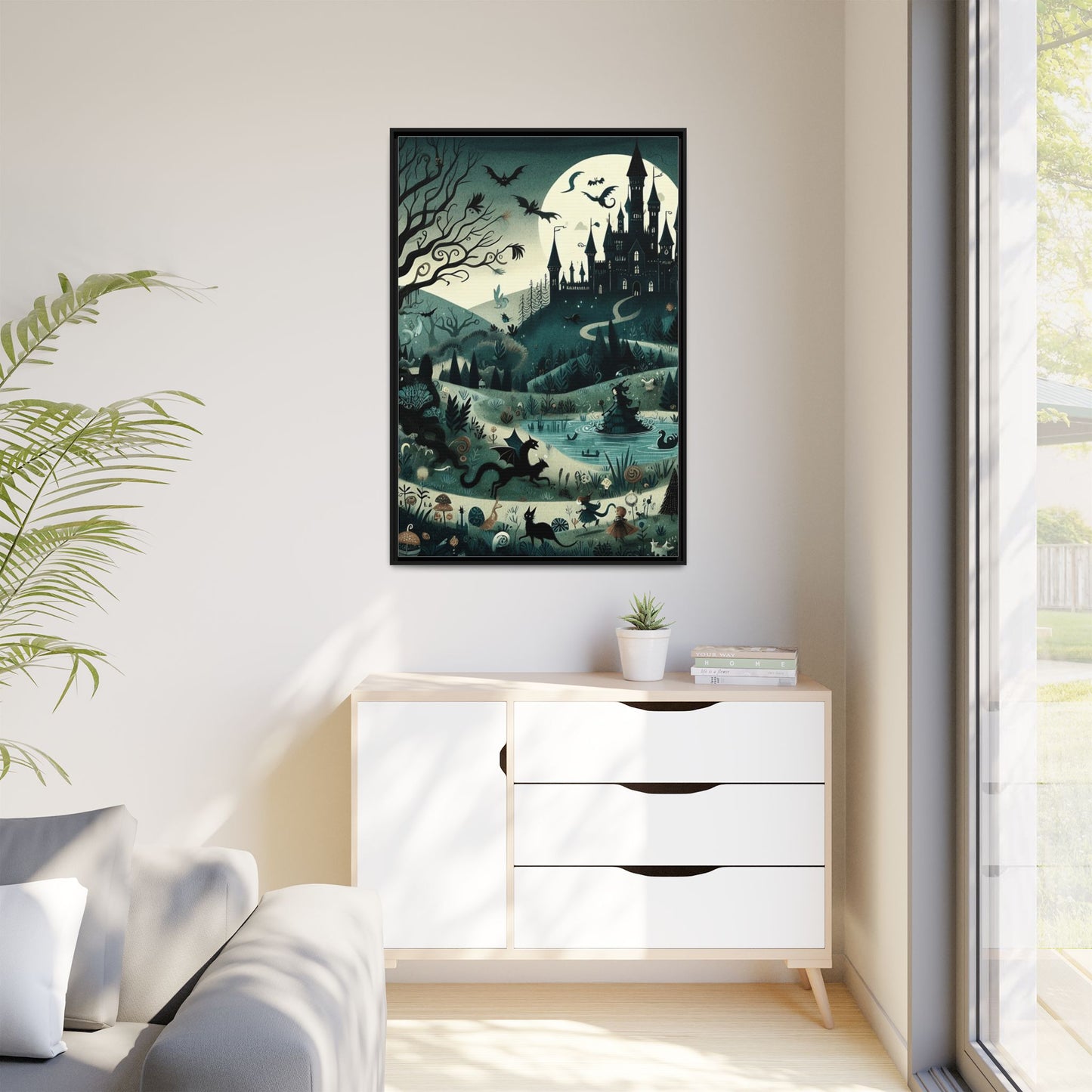 Whimsigoth Fairytale - Framed Matte Canvas Print