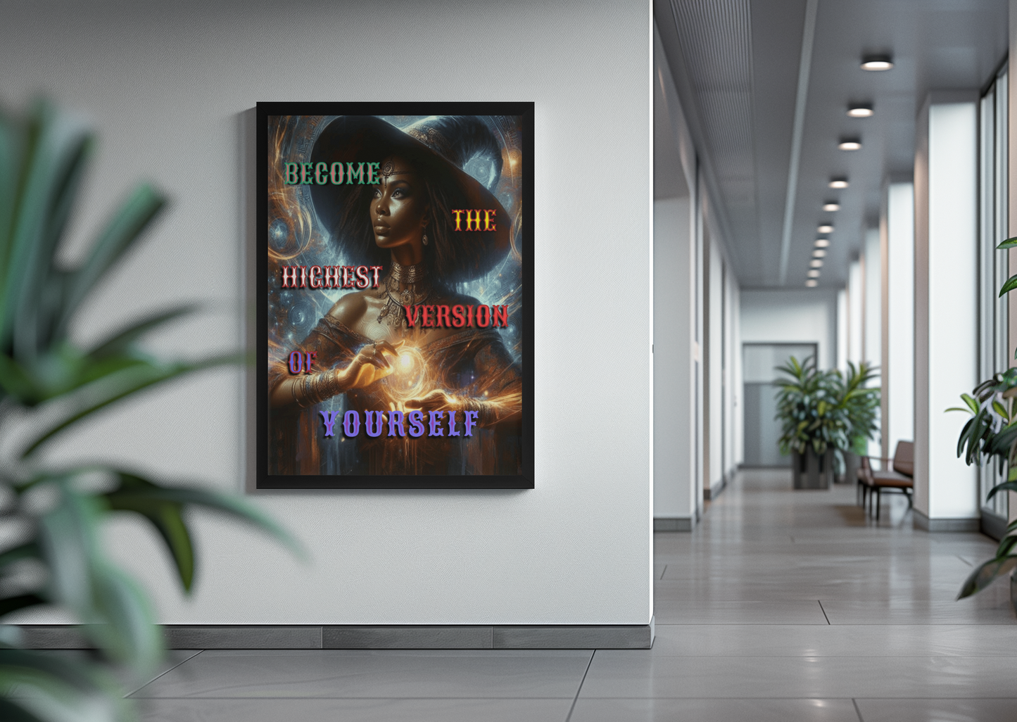 Higher Version - Gothic Framed Matte Canvas Print
