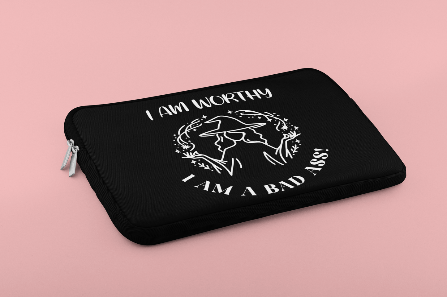 I Am Worthy - Black - Gothic Laptop Sleeve