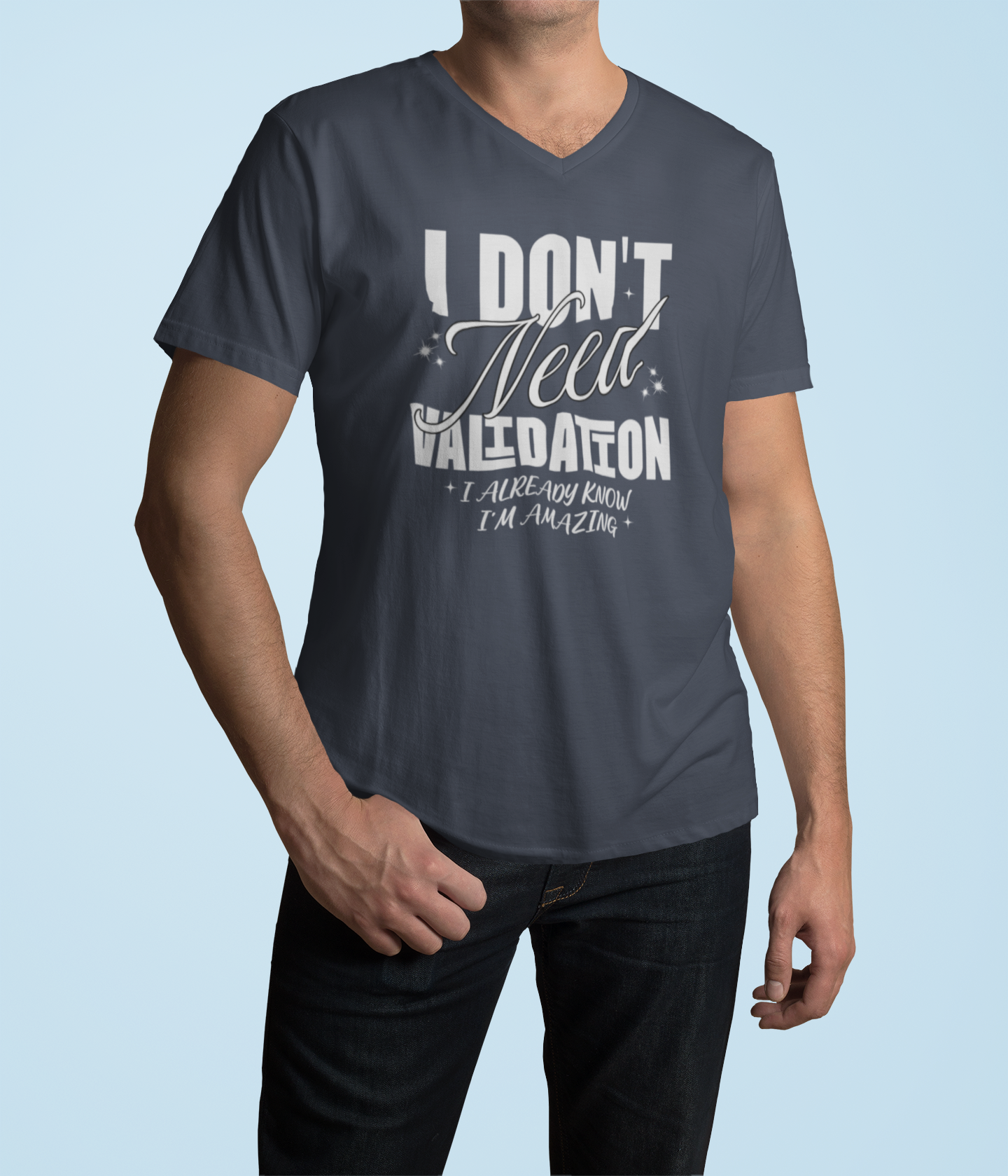 I'm Amazing - Unisex Jersey Short Sleeve V-Neck Tee - Gothic T-Shirt
