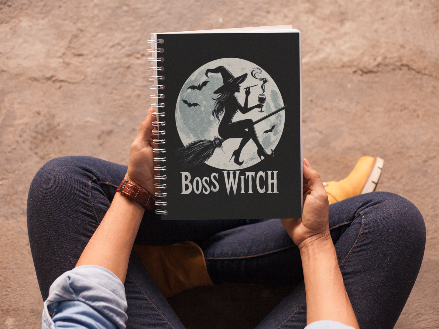 Boss Witch - Spiral Ruled Line Journal