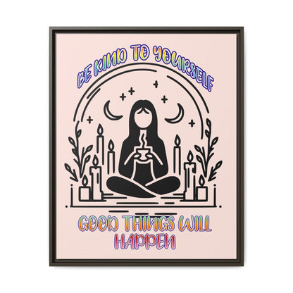 Be Kind - Framed Matte Canvas Print