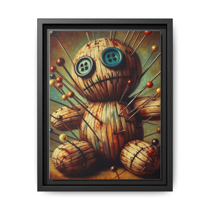 Button-Eyed Voodoo - Framed Matte Canvas Print