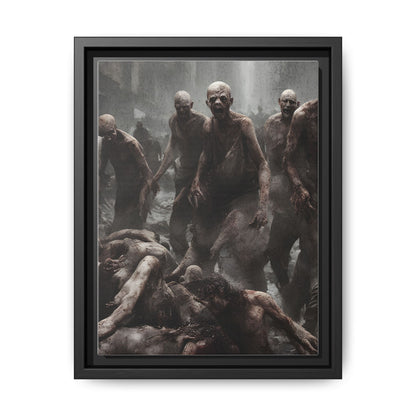 The Horde Approaches - Framed Matte Canvas Print