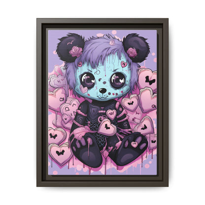 Heartstrings Teddy - Framed Matte Canvas Print
