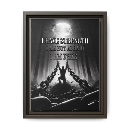 I Am Free - Positive Affirmation Framed Matte Canvas Print