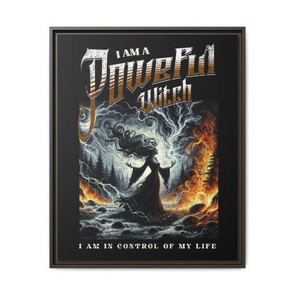 Powerful Witch - Positive Affirmation Framed Matte Canvas Print