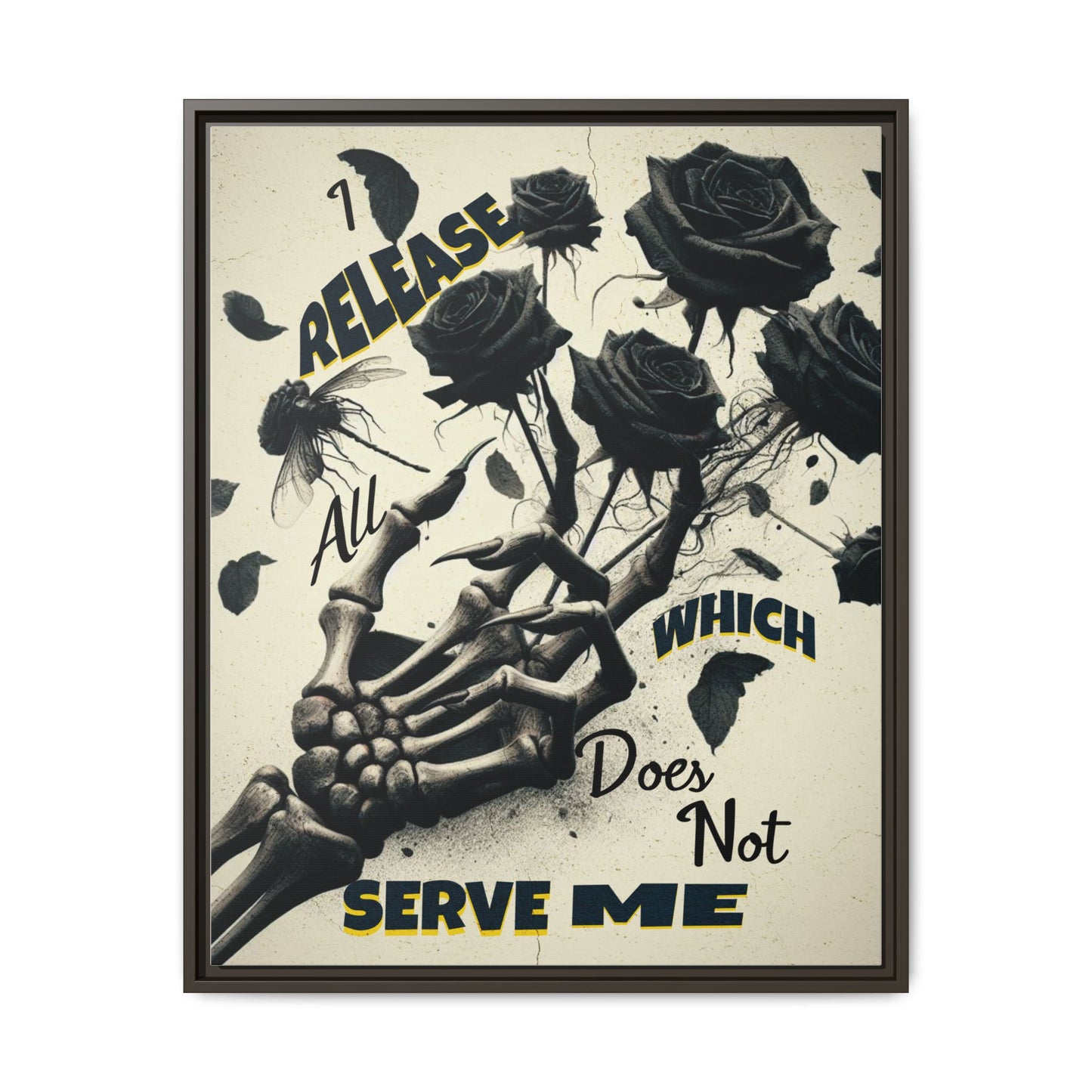 I Release All - Positive Affirmation Framed Matte Canvas Print