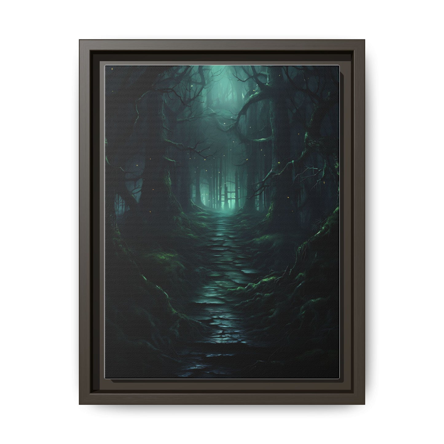 Blue Walkway - Framed Matte Canvas Print