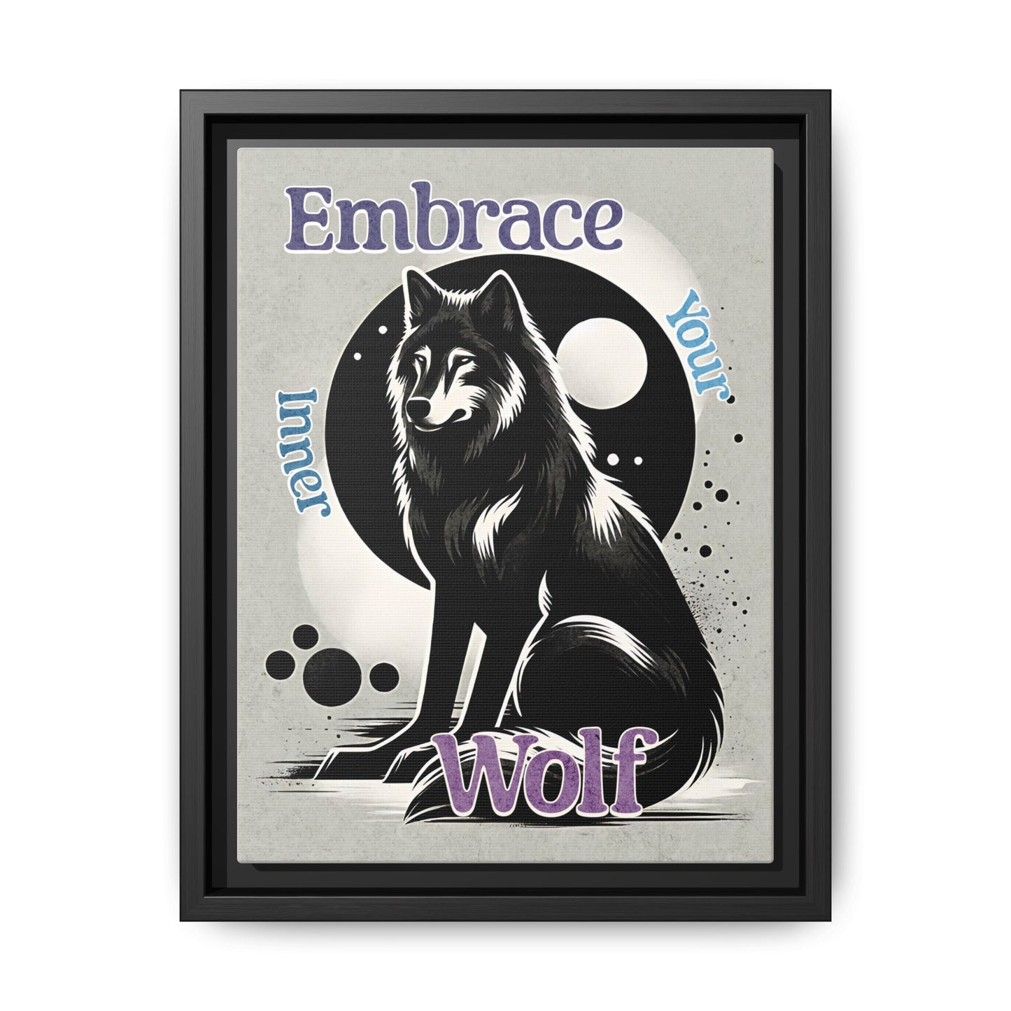 Inner Wolf - Gothic Framed Matte Canvas Print