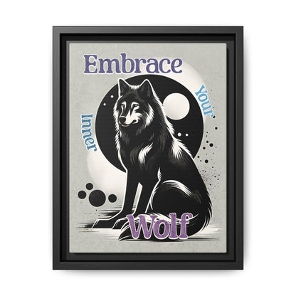 Inner Wolf - Gothic Framed Matte Canvas Print