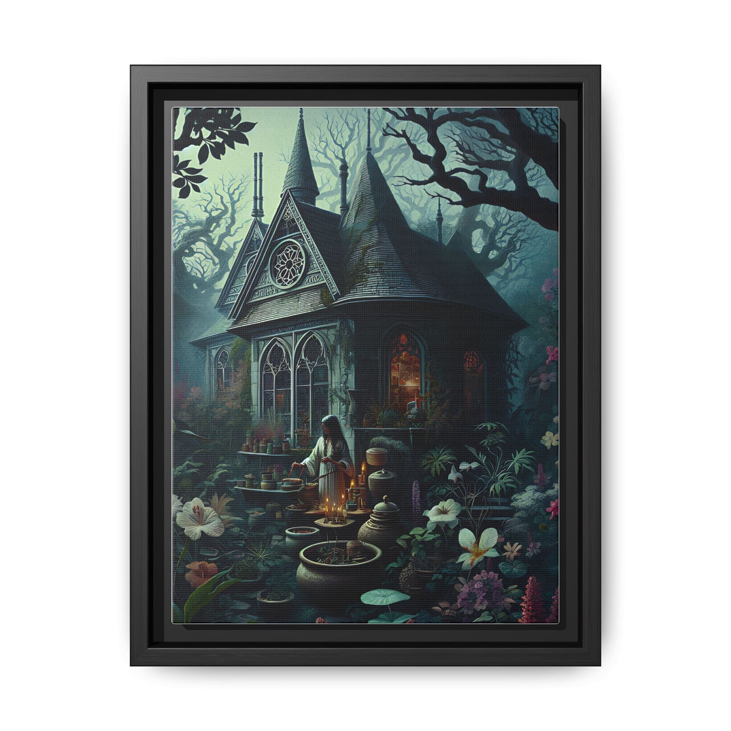 The Enchanted Dwelling - Framed Matte Canvas Print