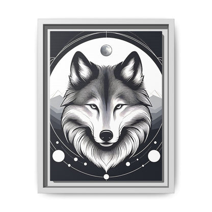 Lunar Sentinel - Framed Matte Canvas Print