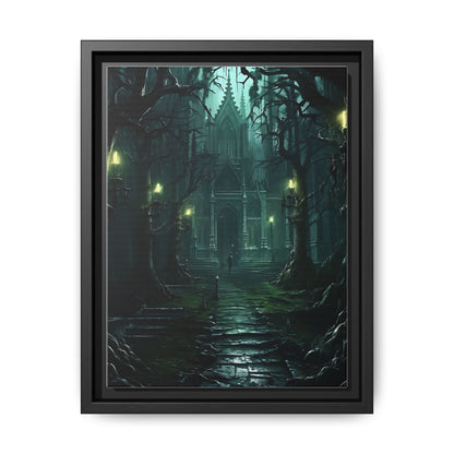 Abandoned Castle - Framed Matte Canvas Print
